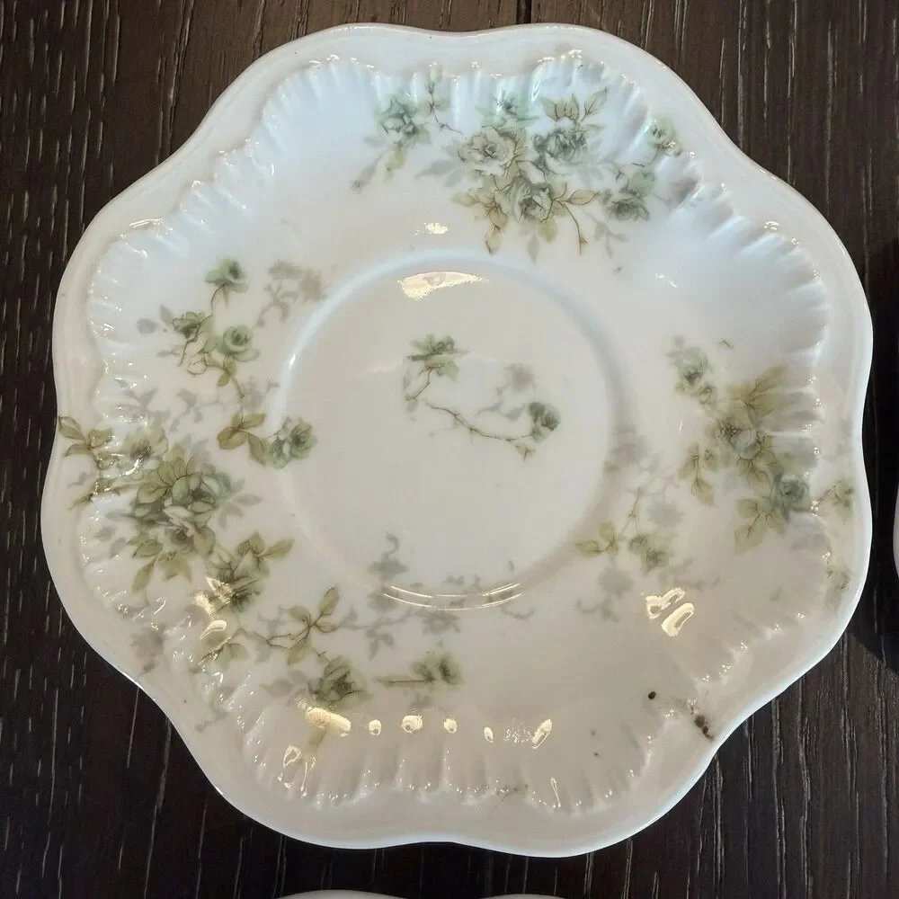 Set Of 6 Theodore Haviland For Simmons Hardware Co. St. Louis Saucers Scalloped